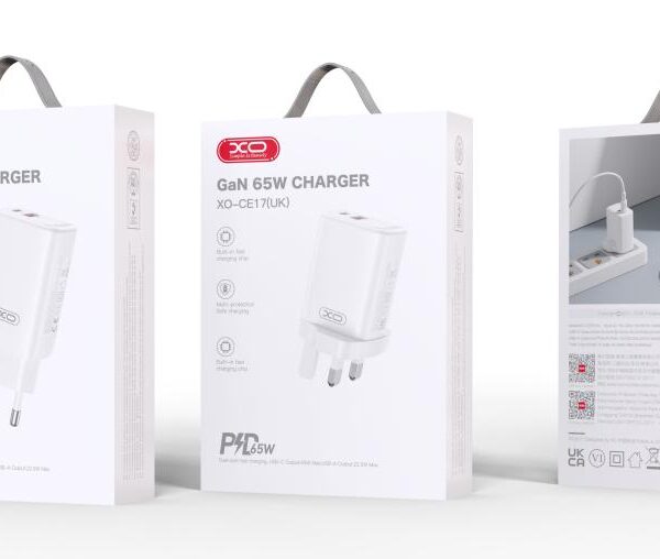 XO wall charger CE17 PD 65W 1x USB-C 1x USB white
