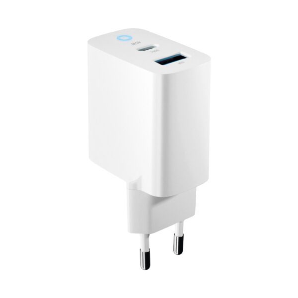 Forever TC-06-45AC GaN PD QC charger 1x USB-C 1x USB 45W white