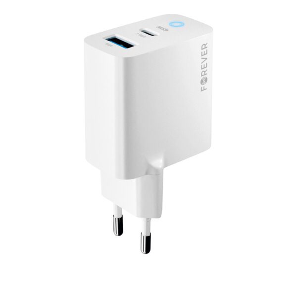 367716_oryg Forever TC-06-65AC GaN PD QC charger 1x USB-C 1x USB 65W white