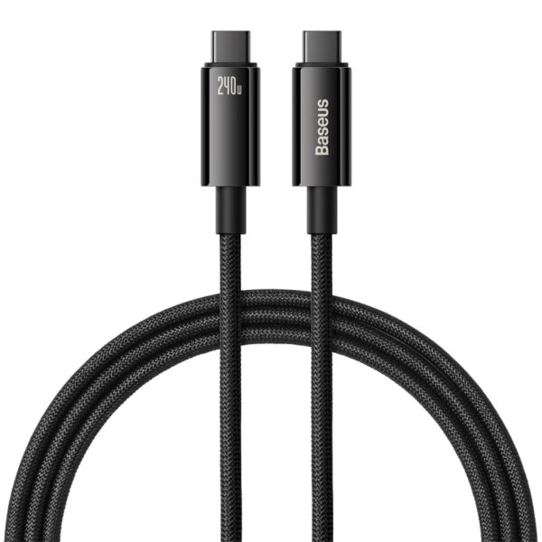 Baseus cable Tungsten PD USB-C - USB-C 1,0m black 240W