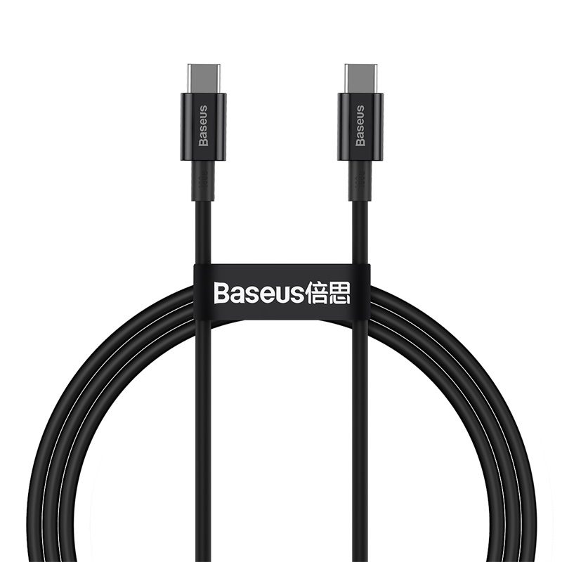 369005_oryg Baseus cabel Superior PD USB-C - USB-C 1,0m black 100W