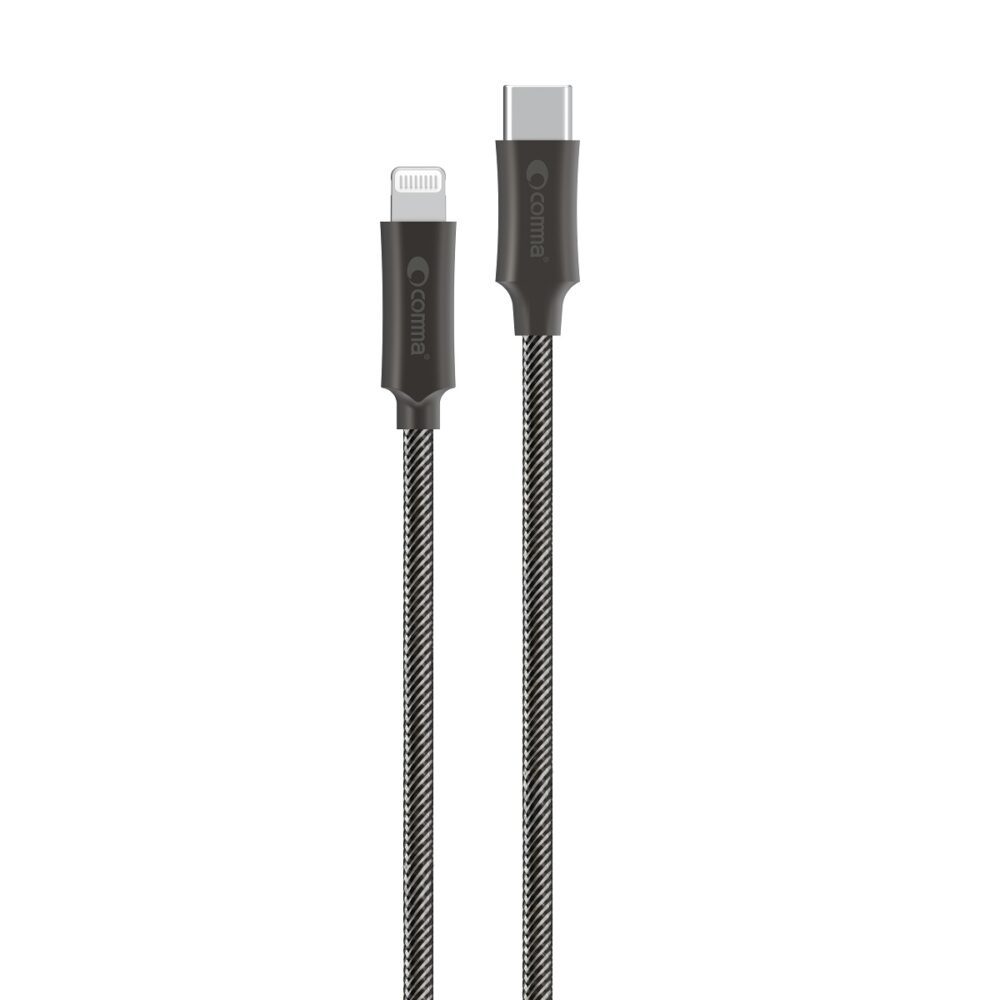 370059_oryg Comma cable Jub MFi USB-C - Lightning 3A 1,5m gray