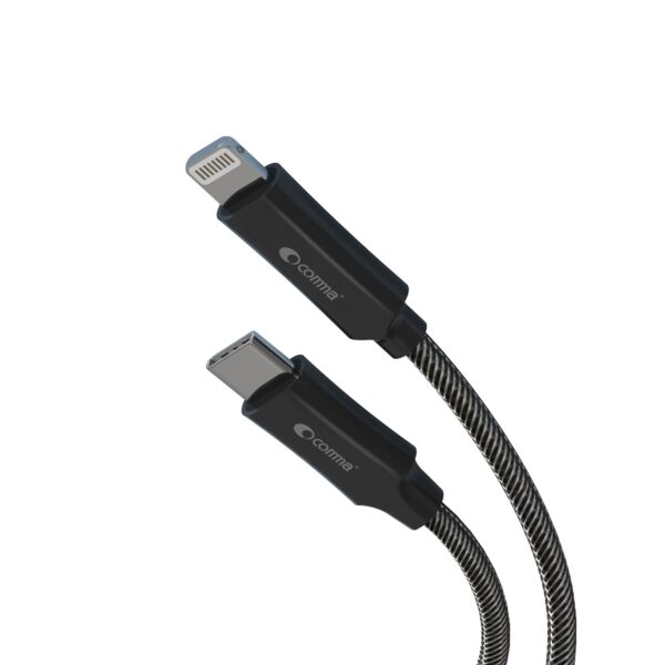 370060_oryg Comma cable Jub MFi USB-C - Lightning 3A 1,5m gray