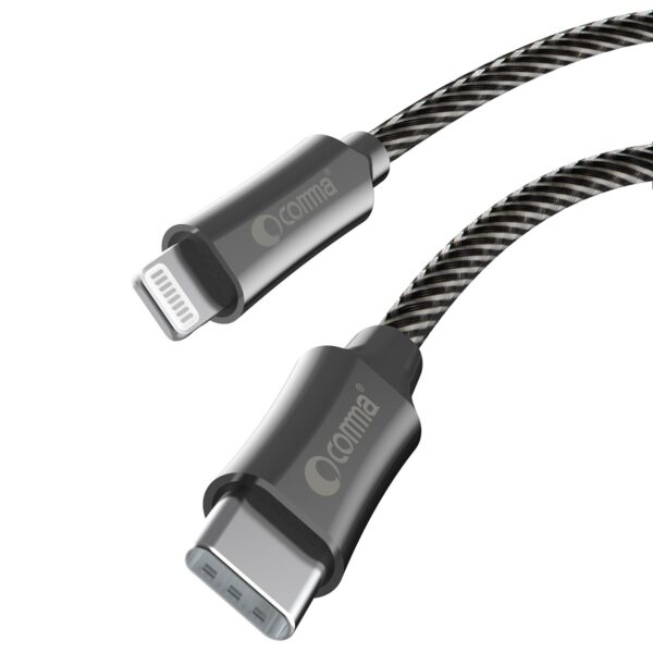 370061_oryg Comma cable Jub MFi USB-C - Lightning 3A 1,5m gray