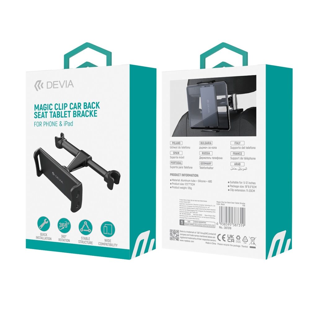 370886_oryg Devia back seat car holder ES077 black