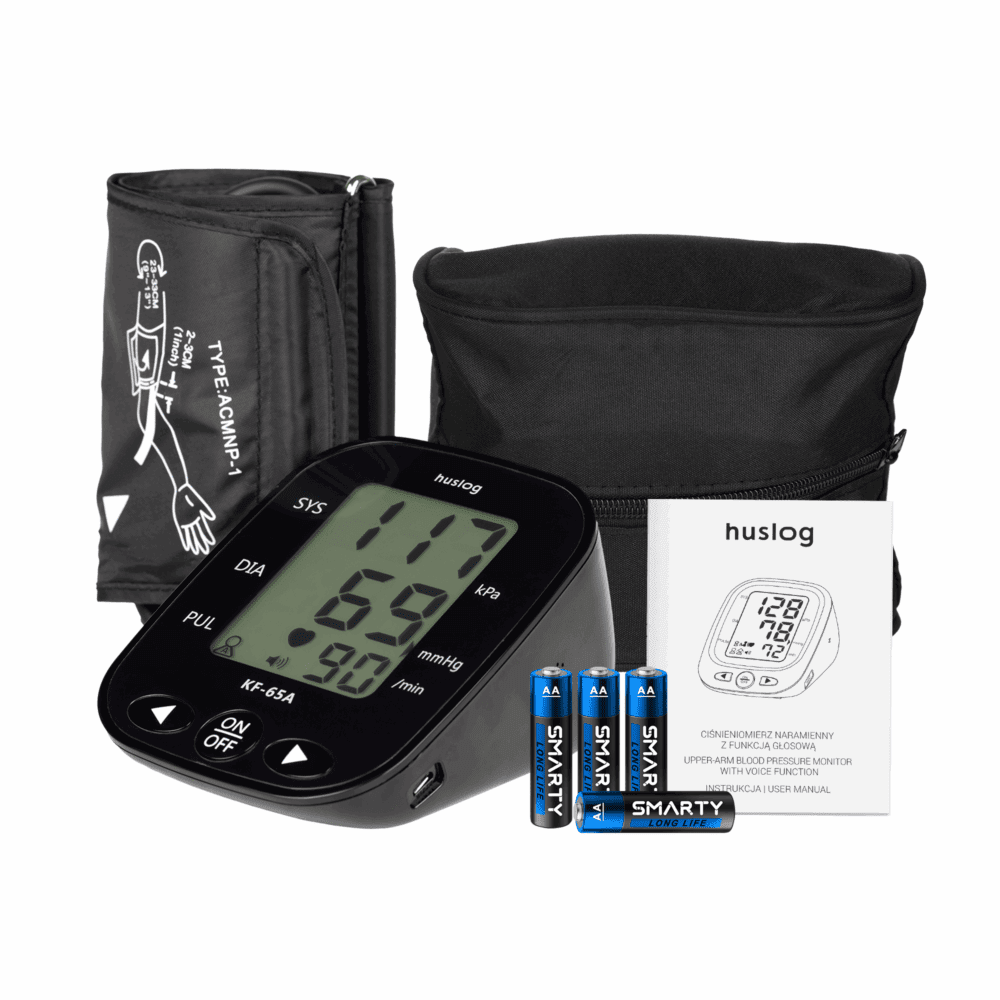 371006_oryg Huslog arm blood pressure monitor with voice function KF-65A