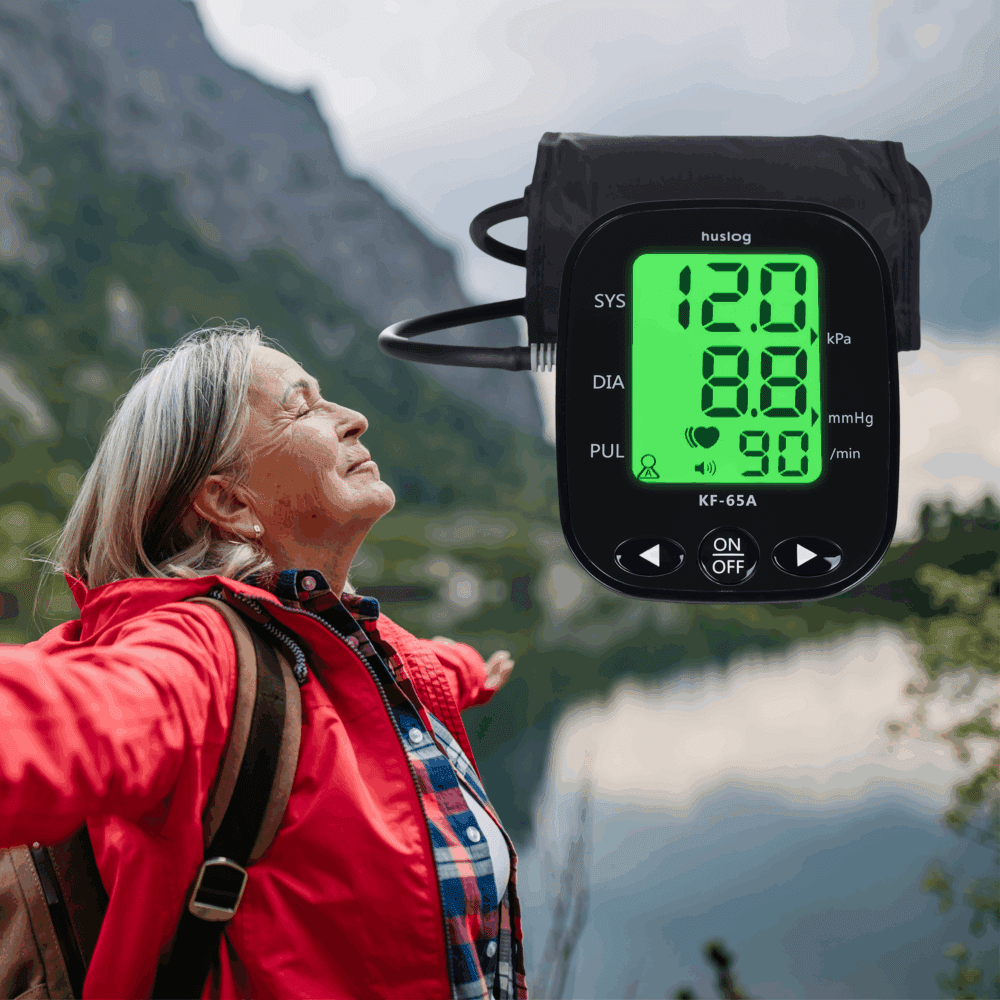 371008_oryg Huslog arm blood pressure monitor with voice function KF-65A