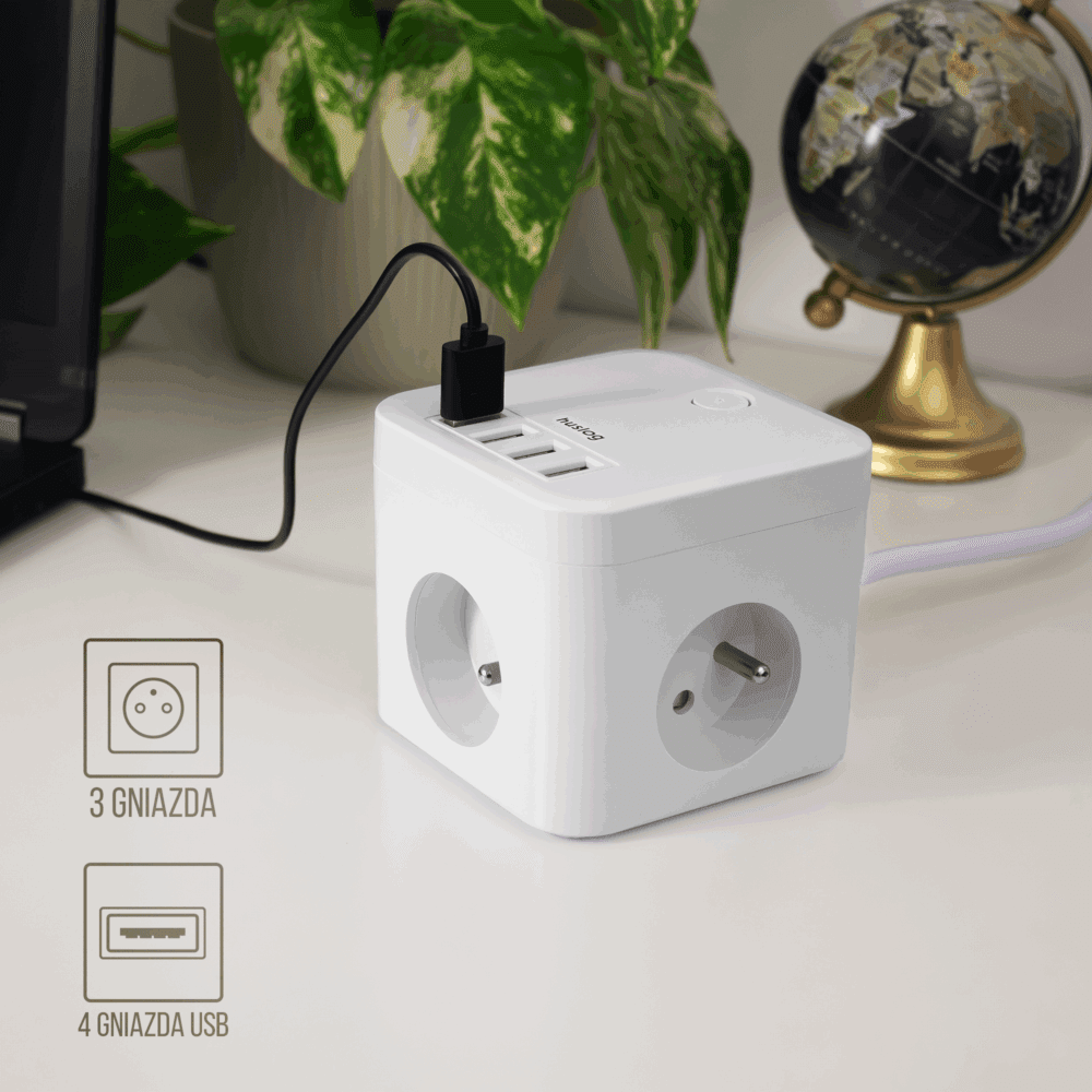 371174_oryg Huslog extension cord with 3 sockets white EMX-190224