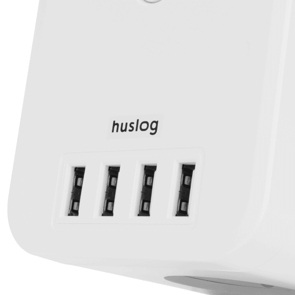 Huslog extension cord with 3 sockets white EMX-190224