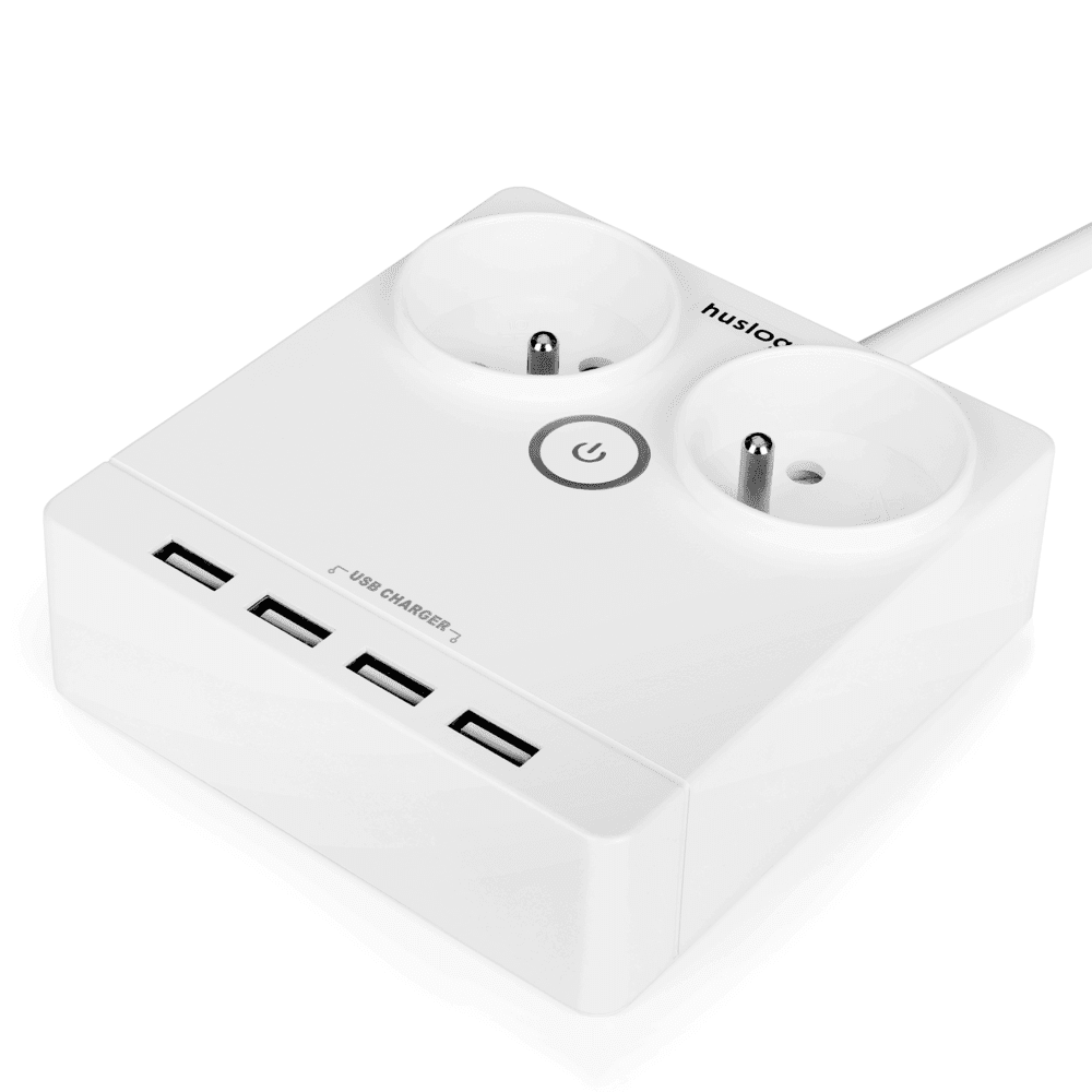 371181_oryg Huslog flat extension cord with 2 sockets EMX-190124