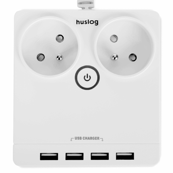 Huslog flat extension cord with 2 sockets EMX-190124