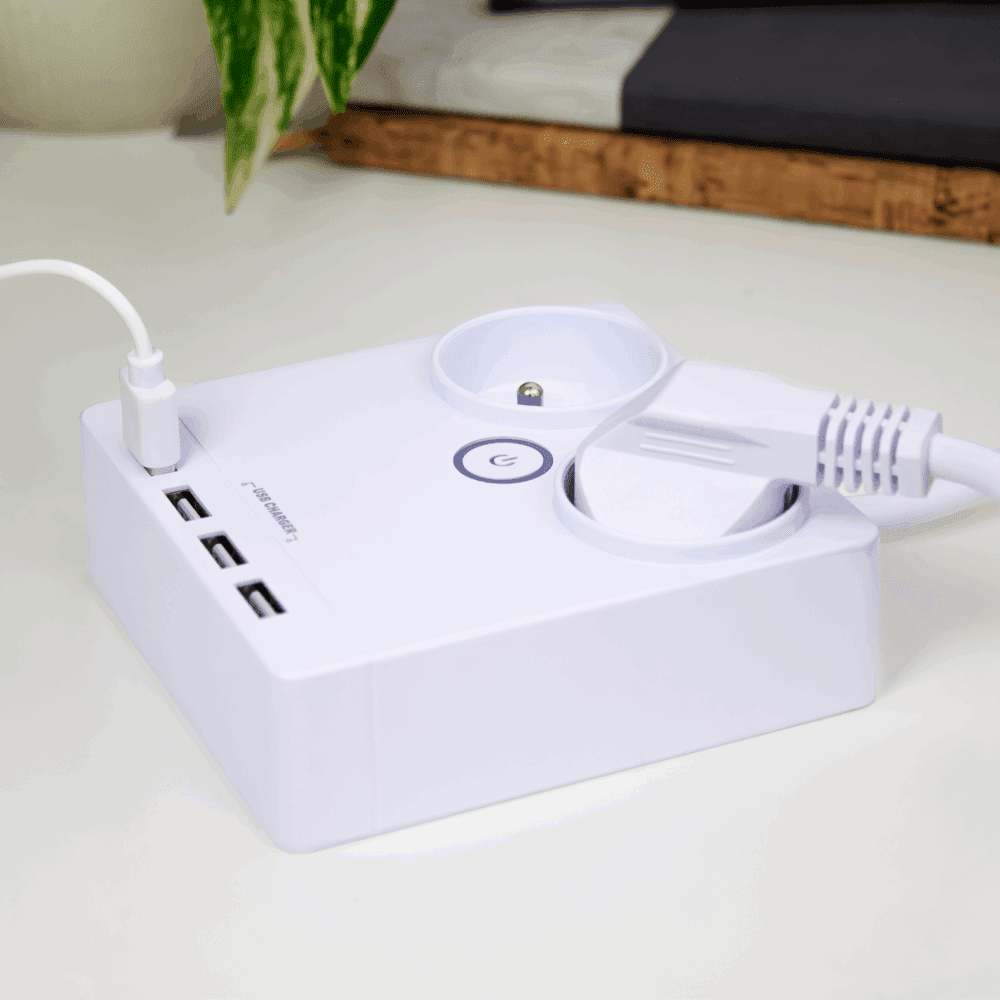 371183_oryg Huslog flat extension cord with 2 sockets EMX-190124