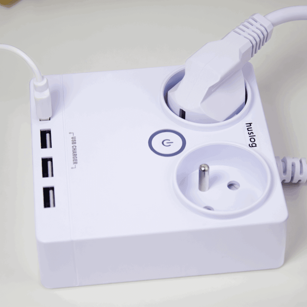 371184_oryg Huslog flat extension cord with 2 sockets EMX-190124