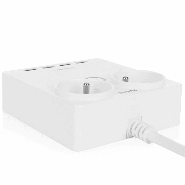 Huslog flat extension cord with 2 sockets EMX-190124