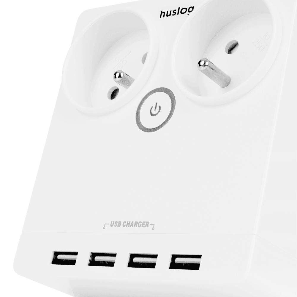 371186_oryg Huslog flat extension cord with 2 sockets EMX-190124