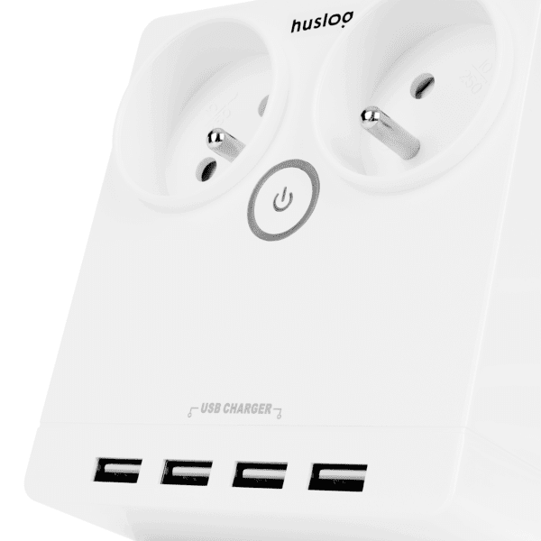 Huslog flat extension cord with 2 sockets EMX-190124