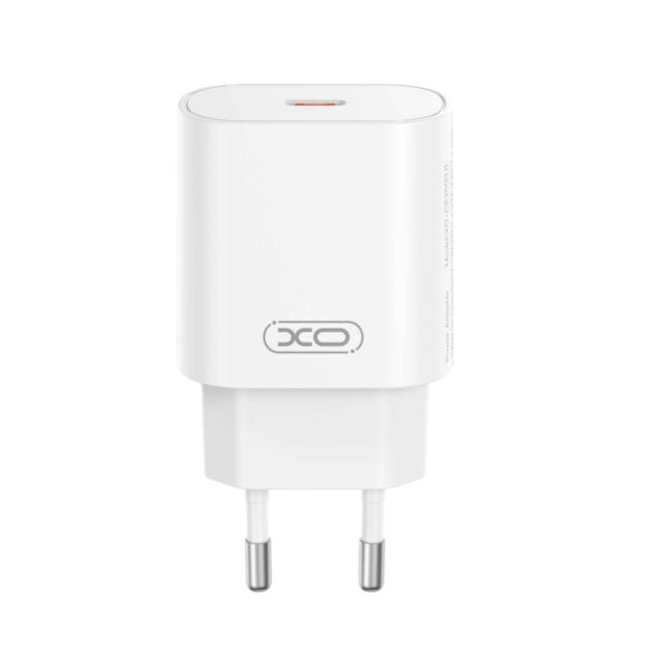 XO wall charger CE25 PD 25W 1x USB-C white + cable USB-C - USB-C