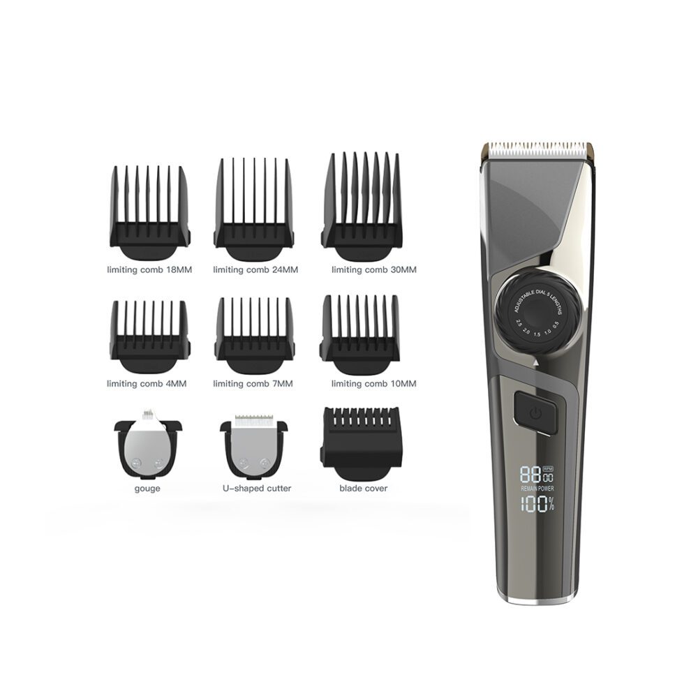 XO cordless hair clipper CF16 with digital display tarnish