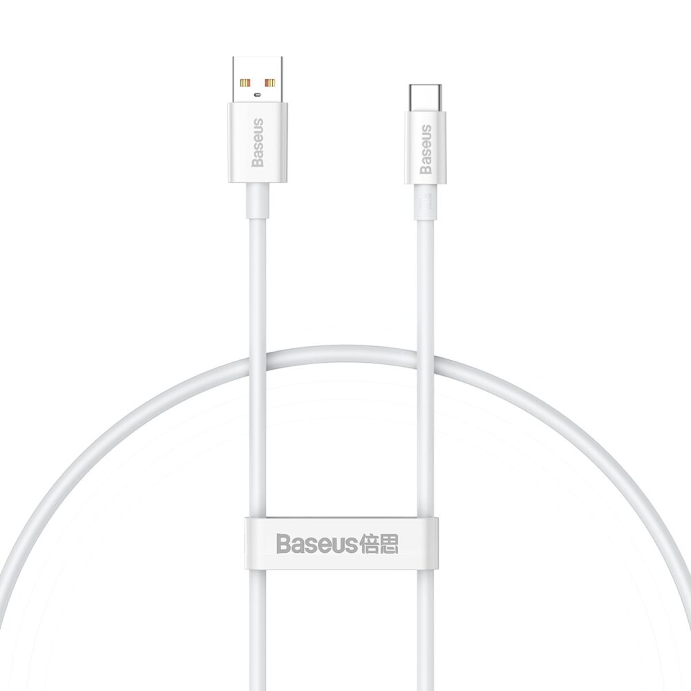 373047_oryg Baseus cabel Superior USB - USB-C 0,25m moon white 100W