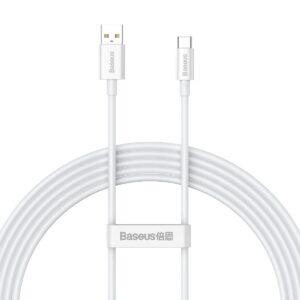 Baseus cable Superior USB - USB-C 2,0m moon white 100W