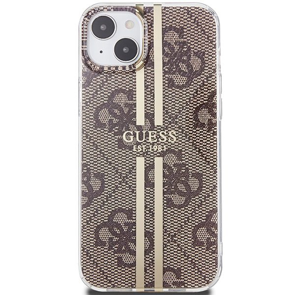 373650_oryg Guess case for iPhone 15 Plus 6,7" GUHCP15MH4PSEGW brown HC IML 4G GOLD STRIPE