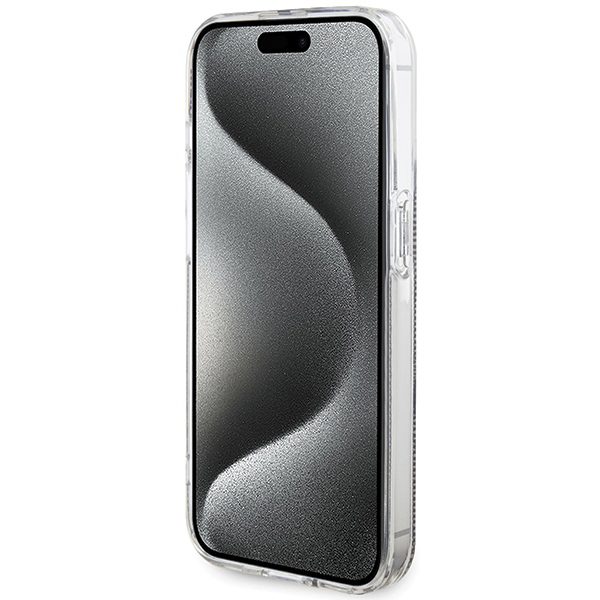 373668_oryg Guess case for iPhone 15 Pro Max 6,7" GUHCP15XH4PSEGW brown HC IML 4G GOLD STRIPE