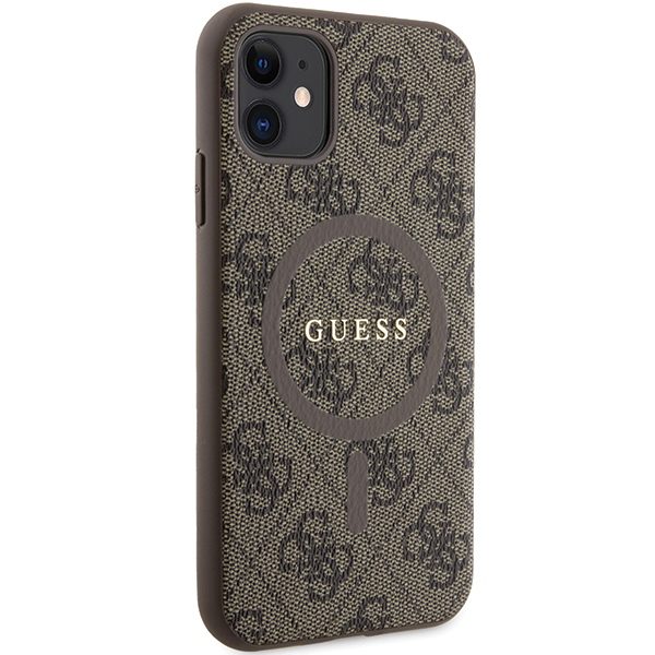 373953_oryg Guess case for iPhone 11 GUHMN61G4GFRW brown HC MAGSAFE PU 4G RING CLASSIC LOGO