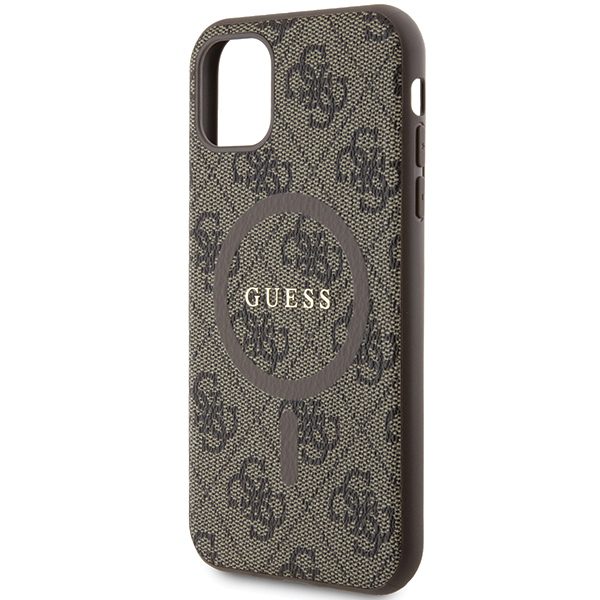 373955_oryg Guess case for iPhone 11 GUHMN61G4GFRW brown HC MAGSAFE PU 4G RING CLASSIC LOGO