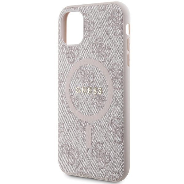 374091_oryg Guess case for iPhone 11 GUHMN61G4GFRP pink HC MAGSAFE PU 4G RING CLASSIC LOGO