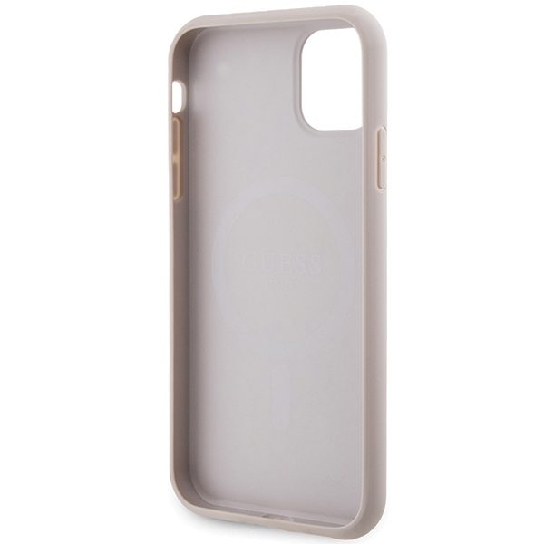 374092_oryg Guess case for iPhone 11 GUHMN61G4GFRP pink HC MAGSAFE PU 4G RING CLASSIC LOGO