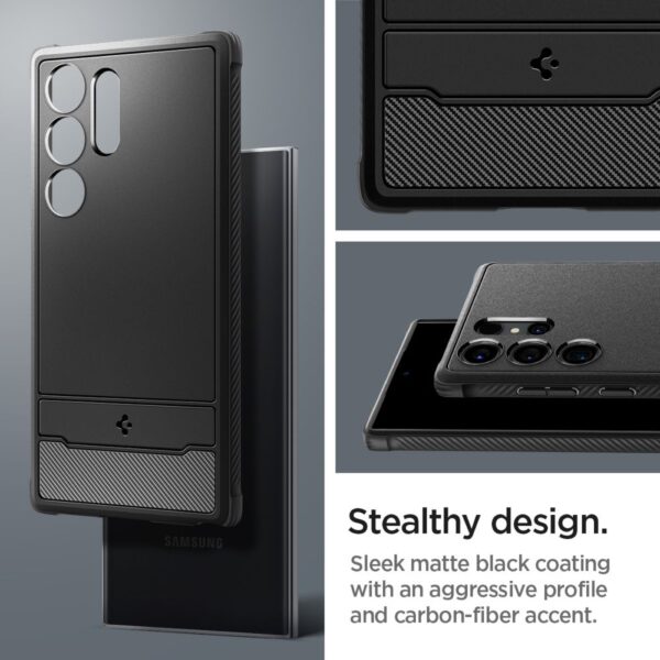 Spigen Rugged Armor case for Samsung Galaxy S24 Ultra matte black