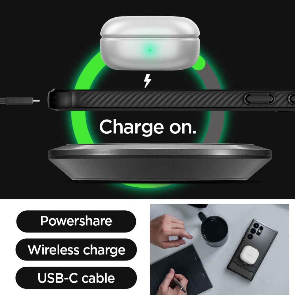 Spigen Rugged Armor case for Samsung Galaxy S24 Ultra matte black