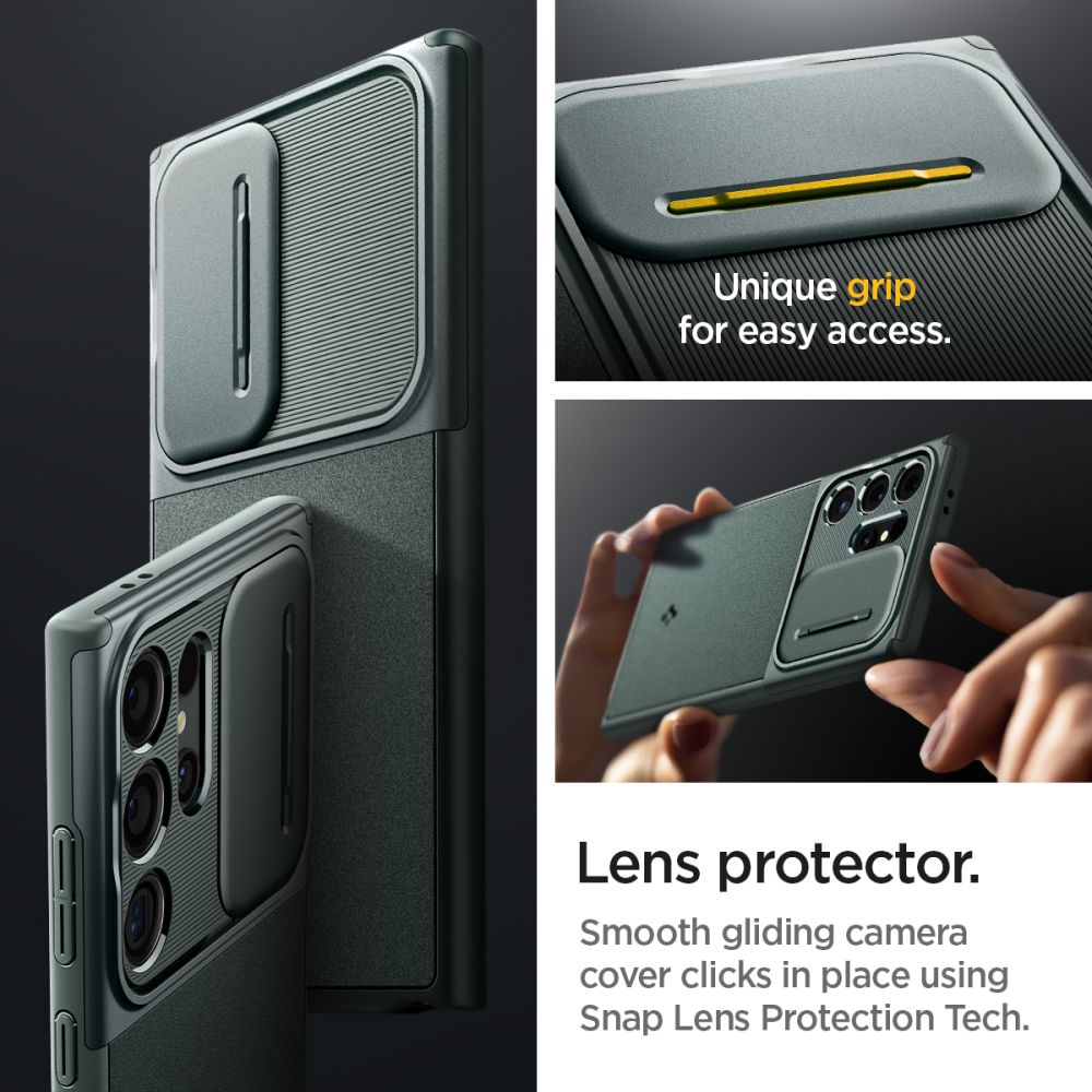 Spigen Optik Armor case for Samsung Galaxy S24 Ultra abyss green