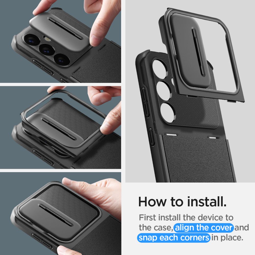 Spigen Optik Armor case for Samsung Galaxy S24 black