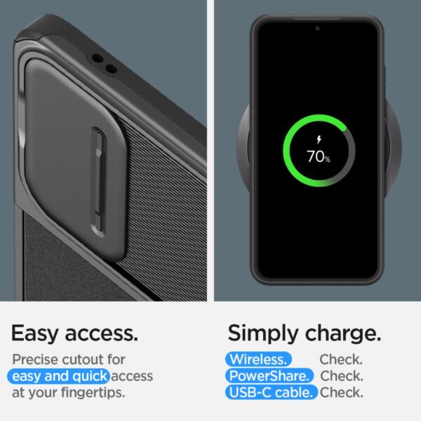 Spigen Optik Armor case for Samsung Galaxy S24 black