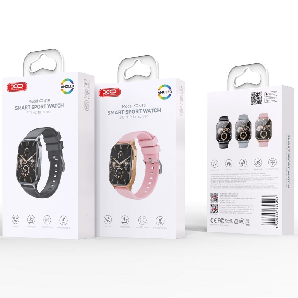 XO smartwatch J10 Amoled rose gold