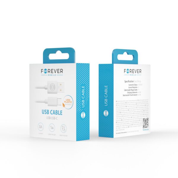 376744_oryg Forever cable USB - USB-C 1,0 m 2A white