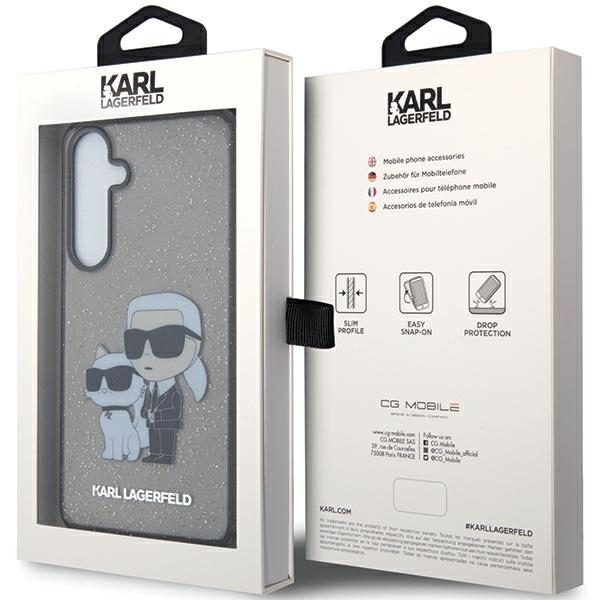 377104_oryg Karl Lagerfeld case for Samsung Galaxy S24 Plus KLHCS24MHNKCTGK black HC IML GLIT NFT K&C