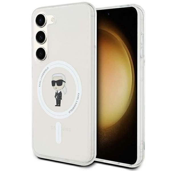 377137_oryg Karl Lagerfeld case for Samsung Galaxy S23 KLHMS23SHFCKNOT transparent HC MAGSAFE IML IKONIK