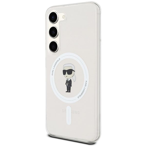 377138_oryg Karl Lagerfeld case for Samsung Galaxy S23 KLHMS23SHFCKNOT transparent HC MAGSAFE IML IKONIK