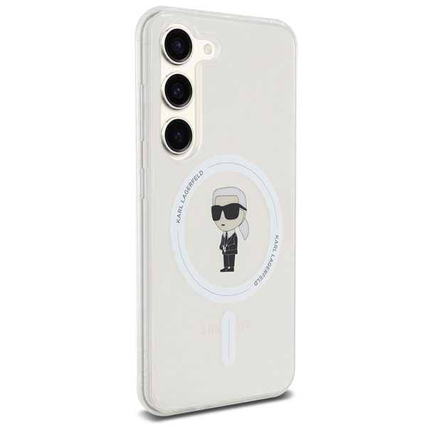 377140_oryg Karl Lagerfeld case for Samsung Galaxy S23 KLHMS23SHFCKNOT transparent HC MAGSAFE IML IKONIK