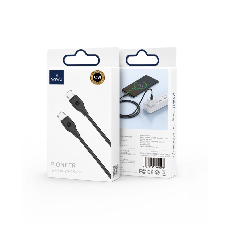 377496_oryg WIWU cable Pioneer Wi-C002 USB-C - USB-C 67W black