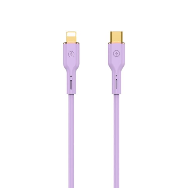 WIWU cable YQ01 USB-C - Lightning 30W 1,2m purple