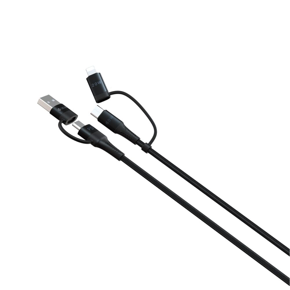 377588_oryg Devia cable 4in1 Extreme EC504 PD USB-C + USB - USB-C + Lightning 1,5 m black