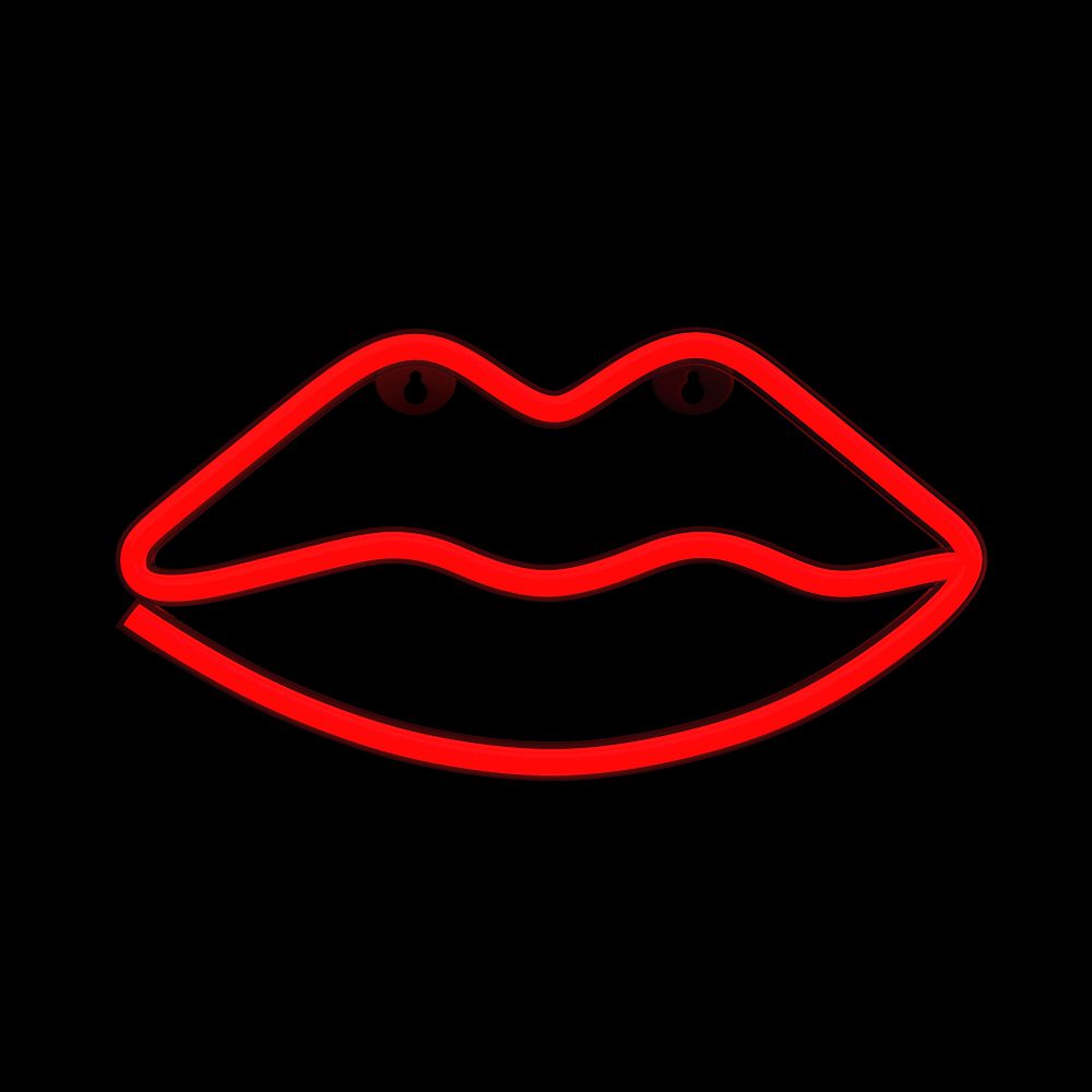 377655_oryg Neon LED Light LIPS red Bat + USB FLNE08 Forever Light