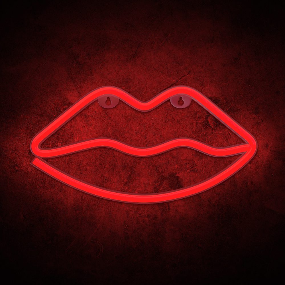 377656_oryg Neon LED Light LIPS red Bat + USB FLNE08 Forever Light
