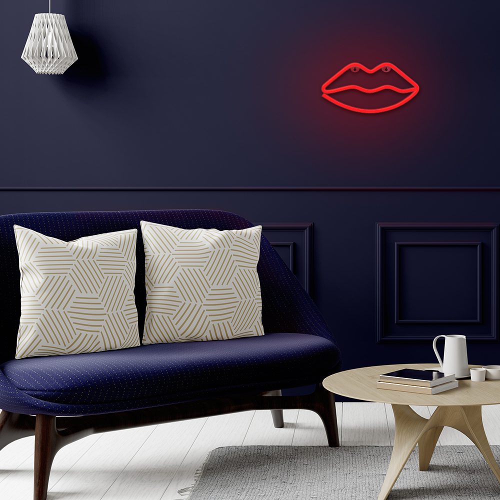 377658_oryg Neon LED Light LIPS red Bat + USB FLNE08 Forever Light