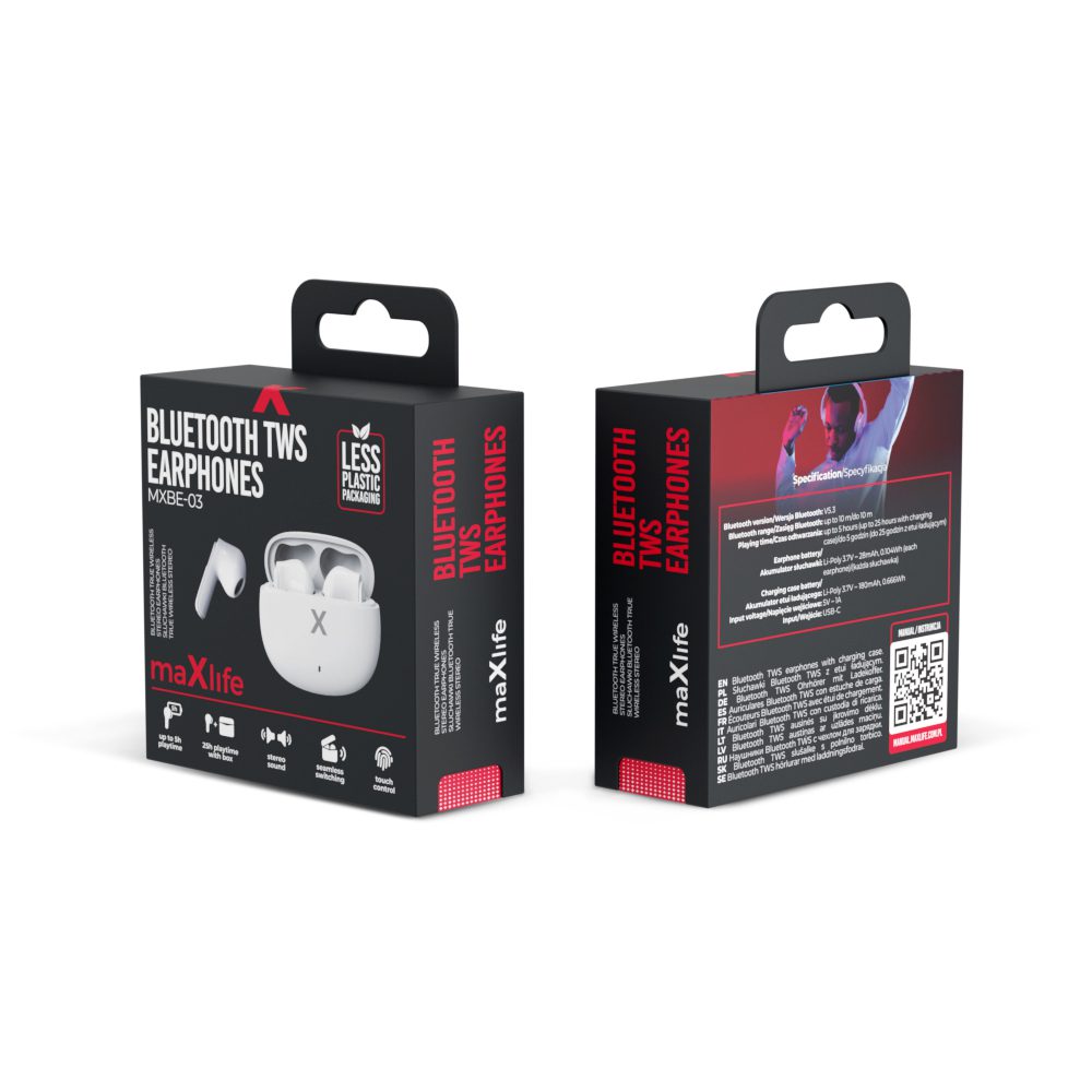 377737_oryg Maxlife Bluetooth earphones TWS MXBE-03 white