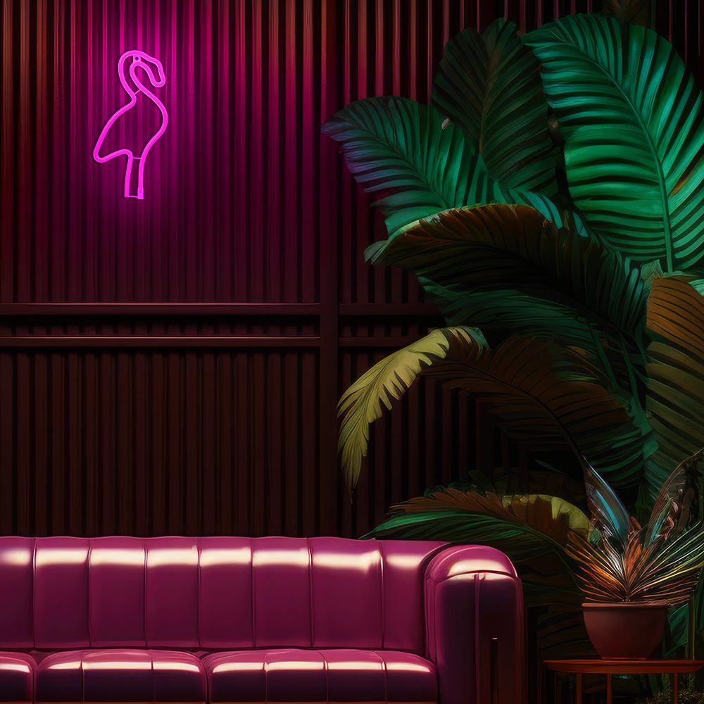 378571_oryg Neon LED Light Flamingo pink Bat + USB FLNE18 Forever Light
