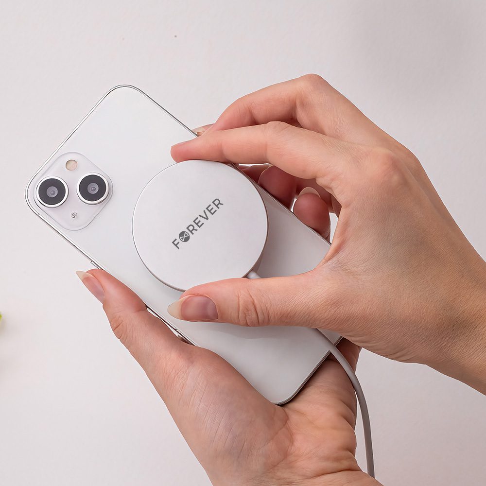 Forever MAWC-100 magnetic wireless charger 15W gray